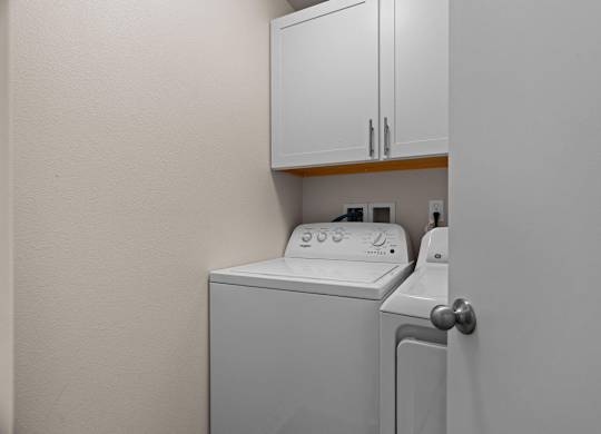 our apartments have a laundry room with a washer and dryer at Bellamy Park Apartments , Lakewood