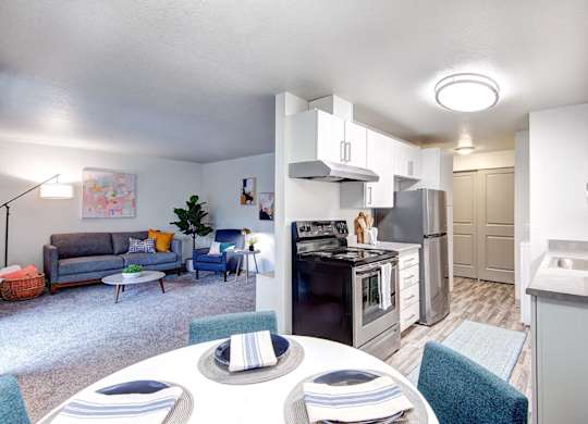 Dining And Kitchen at Inlet View Apartments, Silverdale, 98383