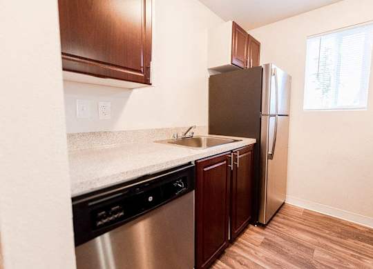 Kitchen at Bellamy Park Apartments , Lakewood, Washington