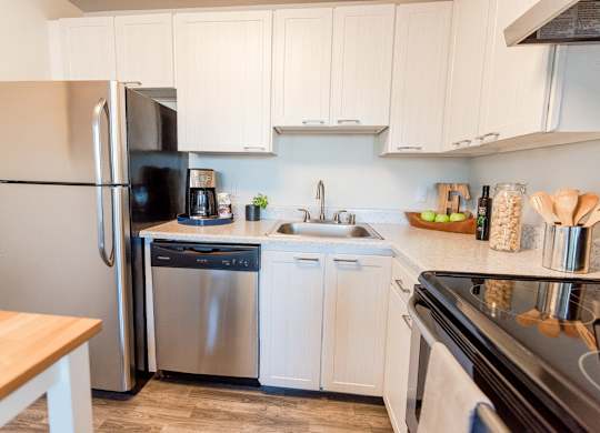 kitchen at ReVive Apartments, Washington