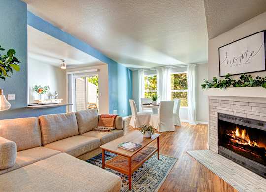 Everett Apartments-  The Lynx Spacious Living Room at The Lynx Apartments, Everett, WA, 98204
