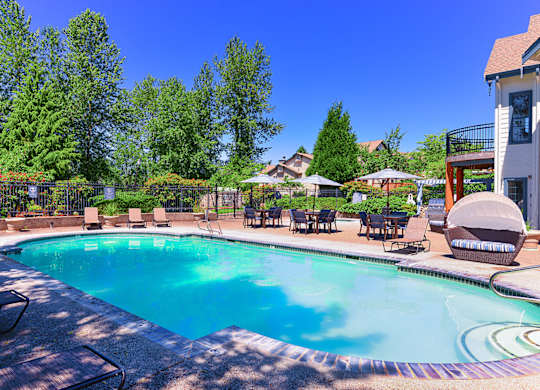 Swimming pool at Deer Creek Apartments, Puyallup, 98373