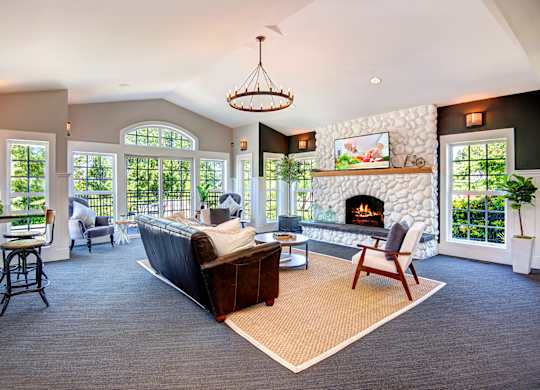 Clubhouse interior at Deer Creek Apartments, Washington, 98373