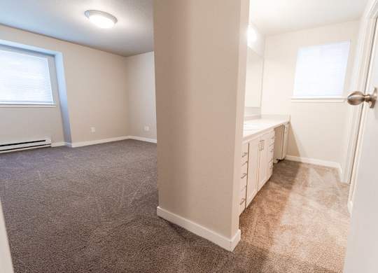 Master Bedroom and Vanity at Cambridge on Seventh, Puyallup, WA