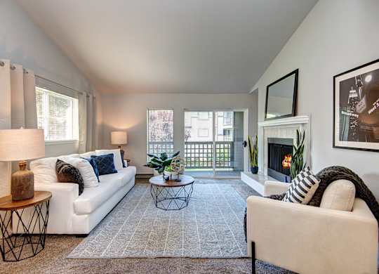 Spacious Living Room at Signature Pointe, Kent, WA, 98032