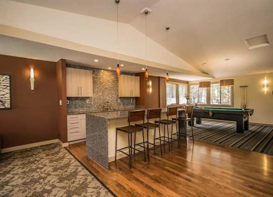 living area  - bar at Creekside Apartments, Issaquah, Washington