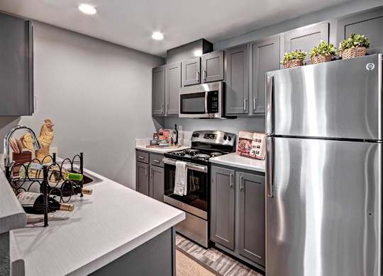 Kitchen at Deer Creek Apartments, Puyallup, WA, 98373