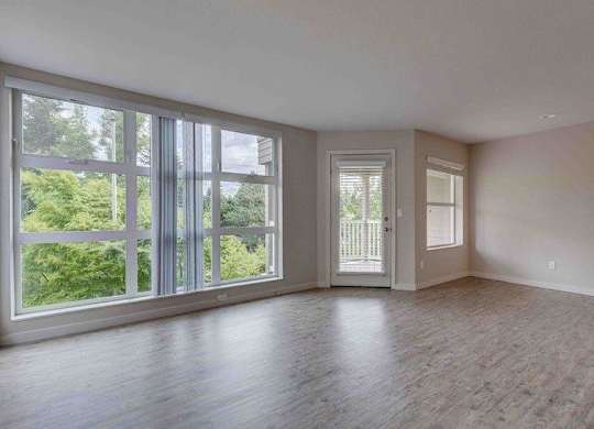 Seattle Apartments- Mosaic on Greenwood- windows view- living room - natural light