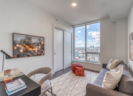 Living Room With Expansive Window at BLVD Beltline, Calgary, T2G 2K4