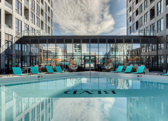 Swimming Pool With Sparkling Water at BLVD Beltline, Calgary, AB, T2G 2K4