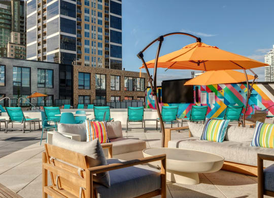 Sun Deck And Poolside Cabanas at BLVD Beltline, Alberta, T2G 2K4