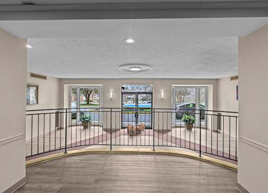 A balcony with a black railing at Kensington House, Kensington