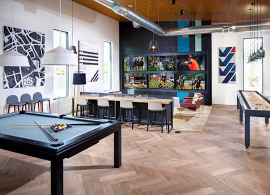 Catch multiple games and even play a few in our game room
