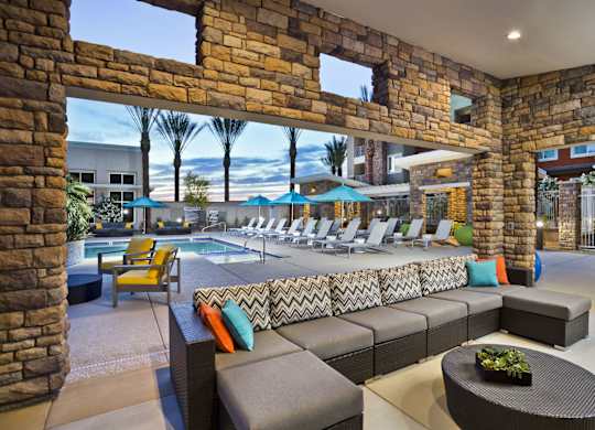 Avion on Legacy apartments in DC Ranch, AZ - Beautiful outdoor and covered lounge area