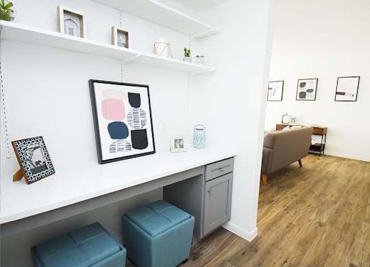 NoA on McNeil Townhomes + Flats - Austin, TX - built-in desk