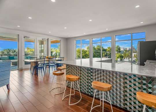 Dallas, TX Apartments for Rent in Knox-Henderson - Larq Henderson Rooftop lounge