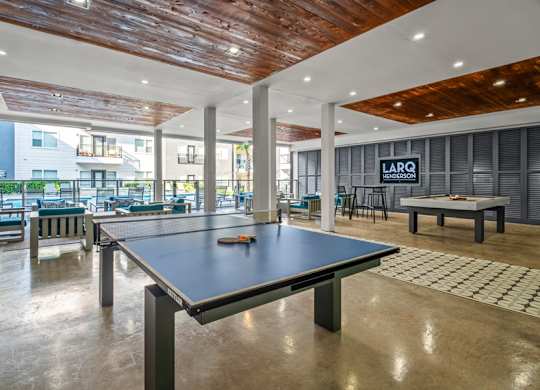 Lower Greenville Apartments Dallas, TX - Larq Henderson game room