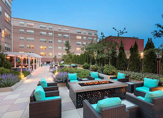 Apartments near Malden Center | Malden Square Apartments | courtyard