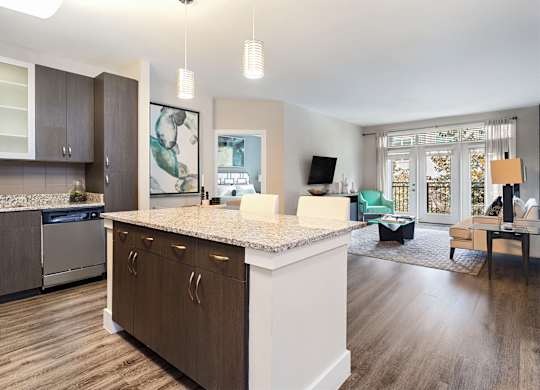 Apartment homes have spacious layouts and feature 10' - 12' ceilings