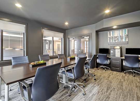 Work From Home Apartments in Raleigh, NC - Marshall Park Apartments - Conference Room