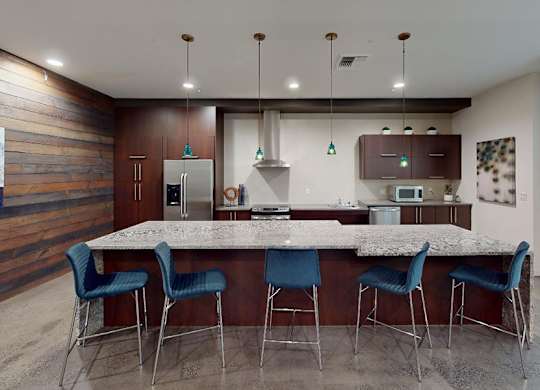 Bellevue Square apartments for rent - Metro 112 Clubhouse entertainment suite with demo kitchen