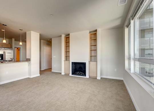 Crossroads apartments in Bellevue, WA - Metro 112 Apartments - fireplace
