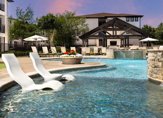 StoneLedge Apartments - Expansive tanning areas - Apartments near DFW Airport