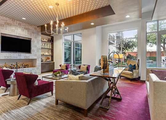 Uptown Dallas Apartments for Rent - Stella Apartments - Resident Lounge
