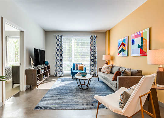 Velo Forest Hills Apartments - Jamaica Plain apartments in Boston - living room