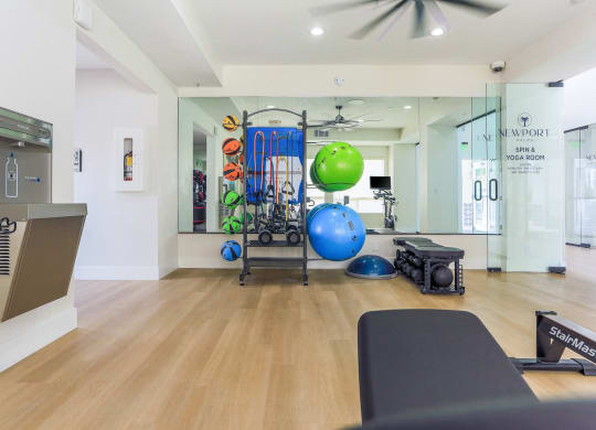 the gym at the executive apartments