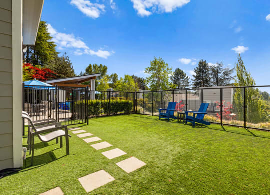 Fenced in area for pet relief