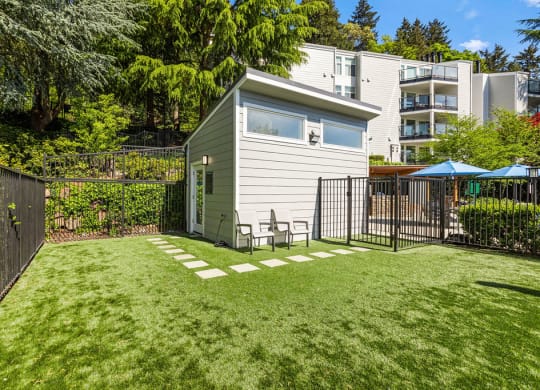 Fenced in area for pet relief