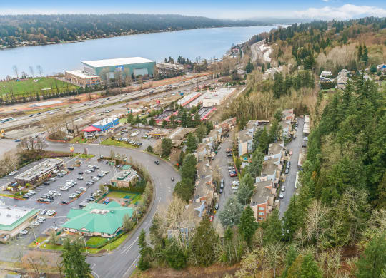 Exterior drone photo of community