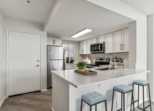 Newport Palms Apartments in Costa Mesa, California Model Kitchen