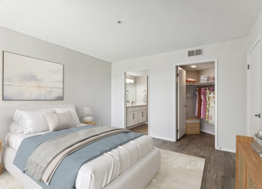 Newport Palms Apartments in Costa Mesa, California Model Bedroom