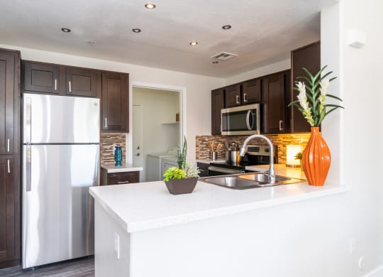 kitchen with countner space