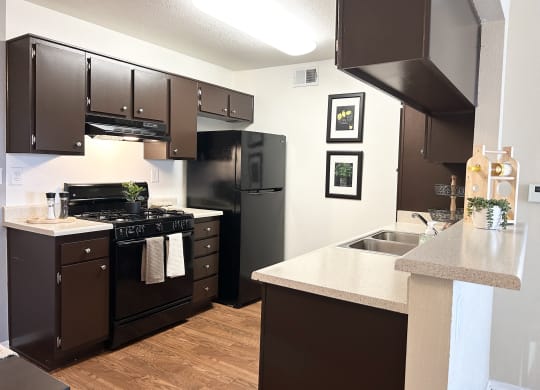 Fully Equipped Kitchen at Aspire High Desert Apartments, Victorville