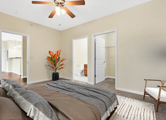 Comfortable Bedroom at Deer Valley Apartments, Silvis