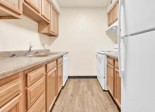 Kitchen Cabinets at Indian Ridge Apartments, Davenport