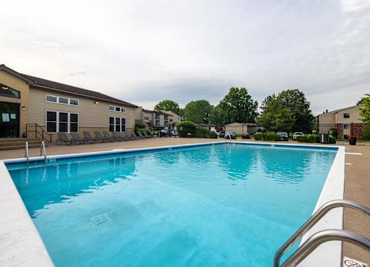 A large swimming pool at Indian Ridge Apartments, Iowa