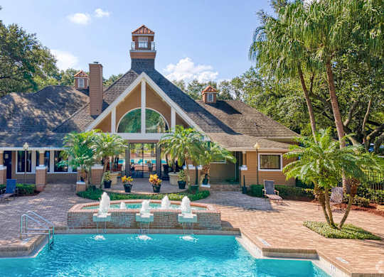 A house with a pool in the backyard.