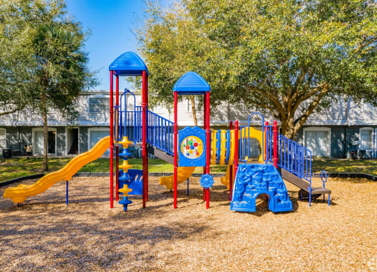 our playground is located in front of our apartments  at The Park at Chesterfield Apartment Homes, Tampa, Florida