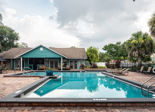 the pool and pool house at the resort at longboat key club at Madison Oaks Apartment Homes, LLC, Florida, 34684