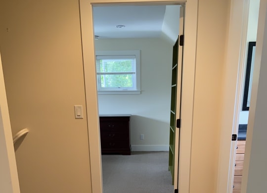 a large mirror in the living room