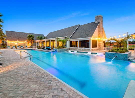 A pool outside of the clubhouse  at Watermark at Urban Blu, Panama City Beach, 32407