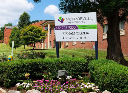a sign in front of a building at Monroeville Apartments, Pennslyvania, 15146