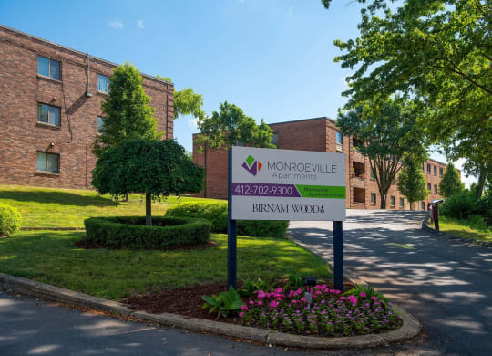 a sign in front of a building at Monroeville Apartments, Monroeville, 15146