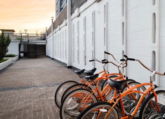Bicycle Storage at Memorial Towers Apartments, The Barvin Group, Houston, 77007