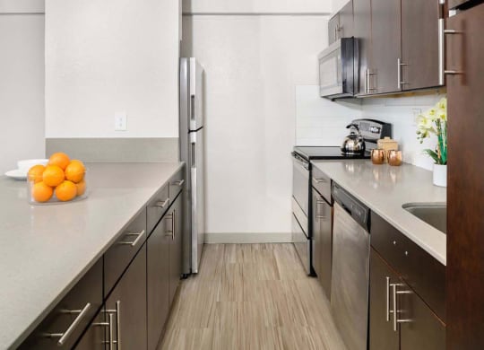 Fully Equipped Kitchen at Memorial Towers Apartments, The Barvin Group, Houston