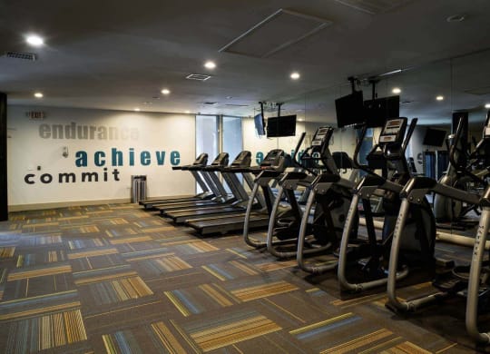 Cardio Machines In Gym at Park at Voss Apartments, The Barvin Group, Houston, Texas